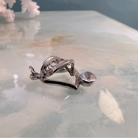 Vintage Filigree Bell Pendant Charm - Picture 3 of 6